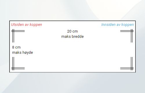 Trykkflate for kopp Classico 20 x 8 cm