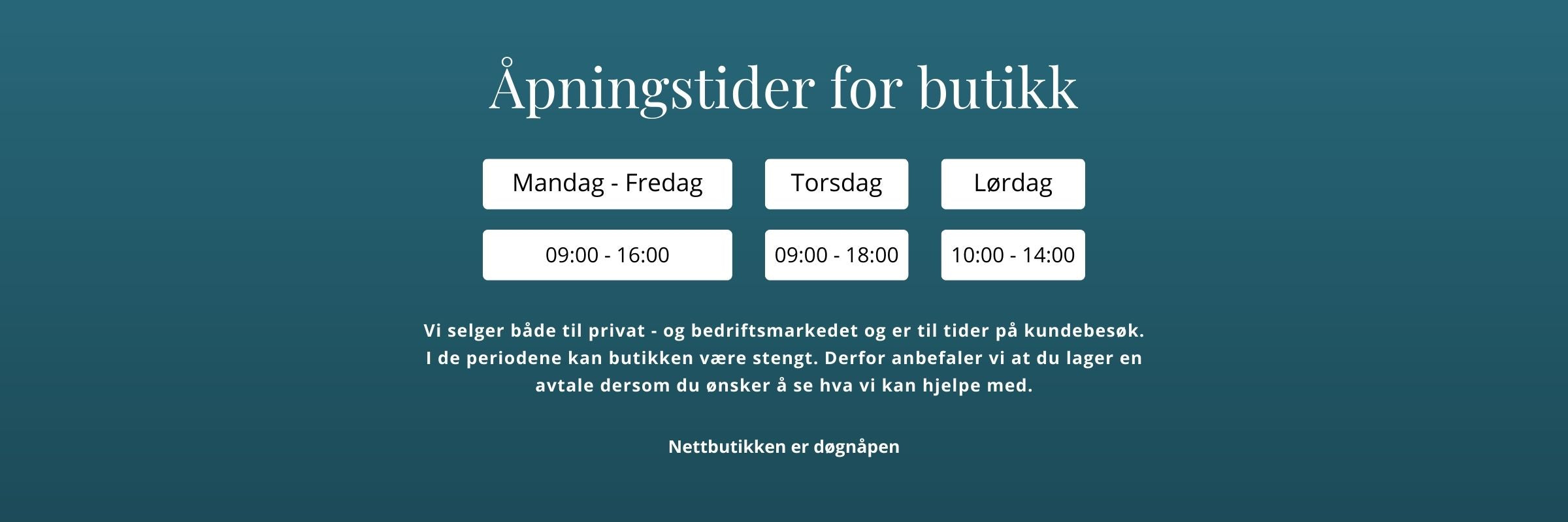 Åpningstider for butikk: Mandag - Fredag: 09:00 - 16:00, Torsdag: 09:00 - 18:00, Lørdag: 10:00 - 14:00 - IN-Print på Raufoss
